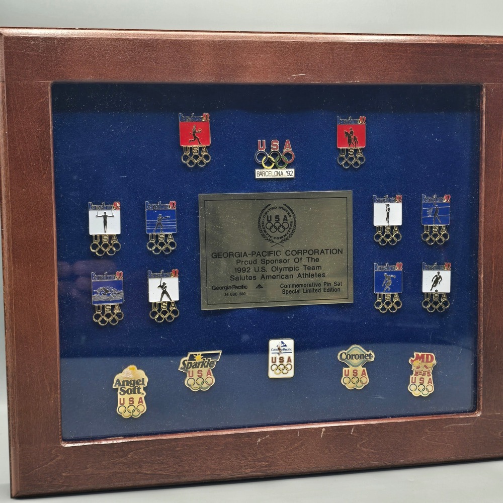 Georgia-Pacific 1992 US Olympic Team Barcelona Commemorative Pin Set Limited Ed